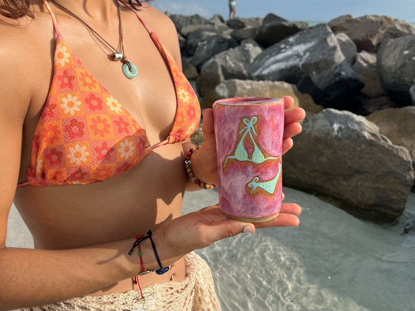 *pre-order* blue bikini sip cup